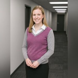 Pink‎ & Grey 100% Pima Cotton XL Casual Layered  Sweater Work Business Outdoors